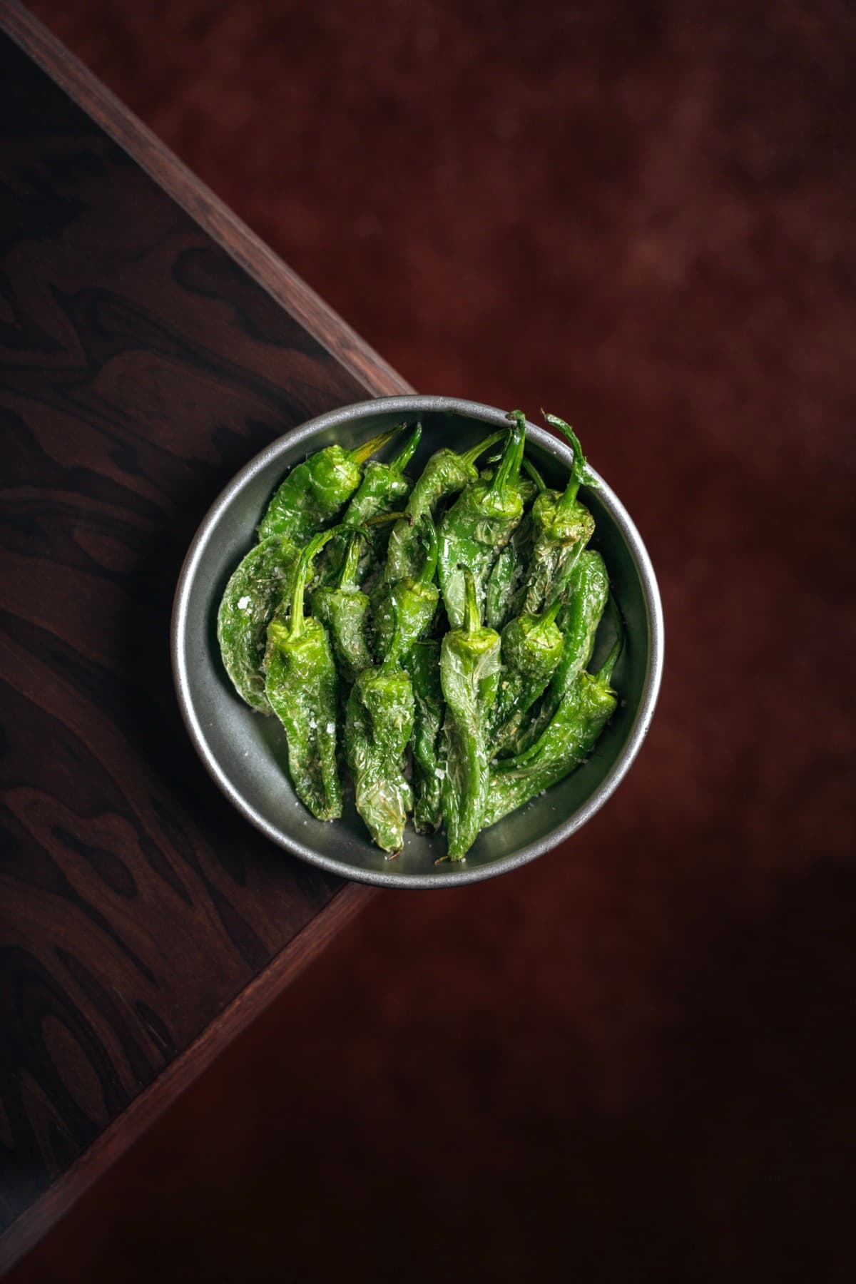 Pimientos de padrón with sea salt